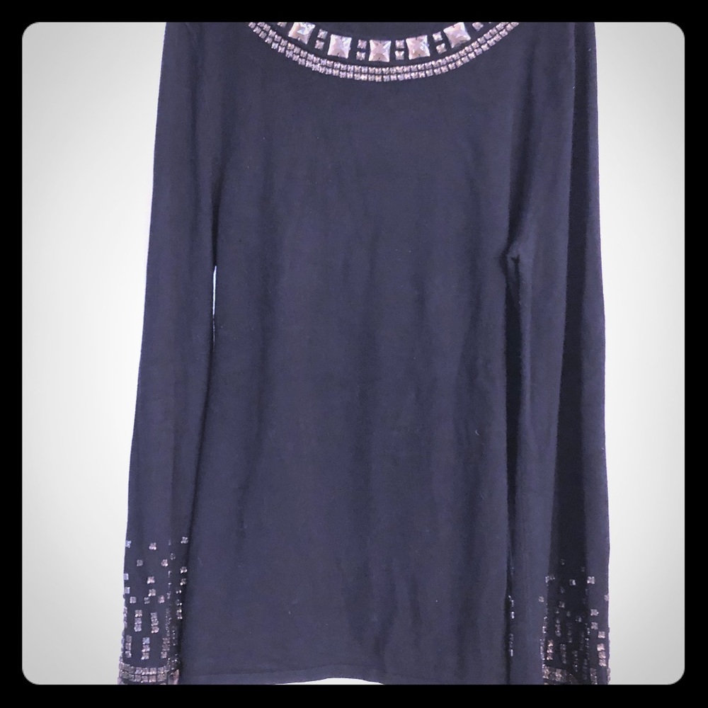 Decorative crystal sweater